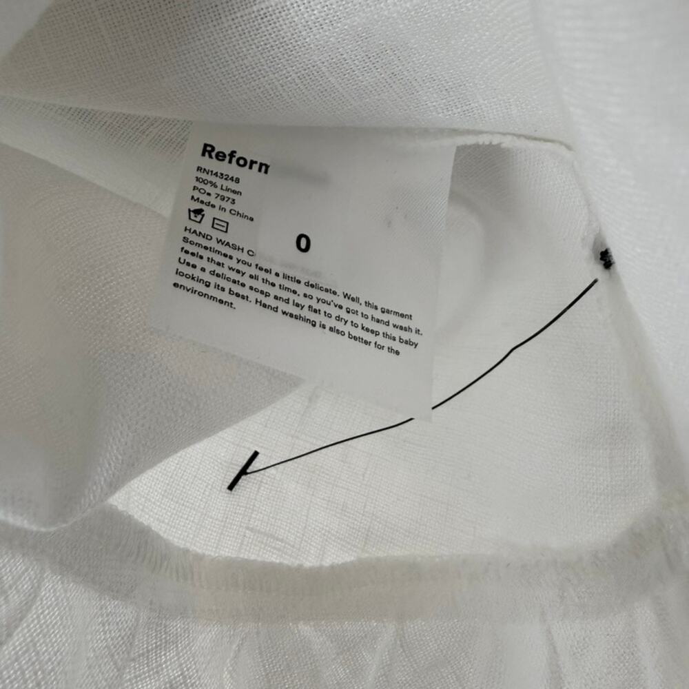 Reformation Porto White Linen Dress in Size XS US 0 - Picture 7 of 7